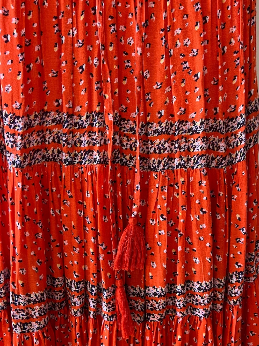 Free People Red Floral Midi Dress - Picture 5 of 5